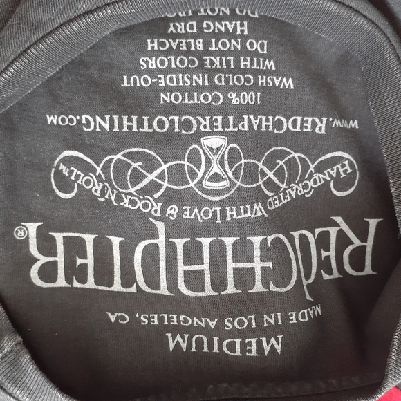 Mens redchapter t-shirt - Picture 3 of 3